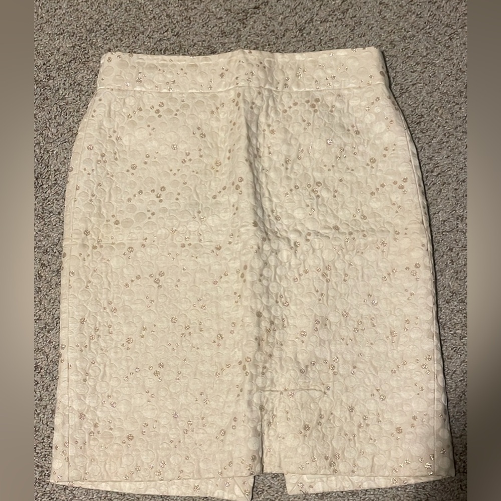 Polka dot j crew pencil skirt